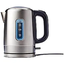 Chaleira Elétrica 1L 1500W, Aço Inoxidável, 110v, MK M110A1A, Prateado
