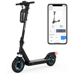 Patinete Elétrico Scooter 35 kmh com APP, para até 70 kg e Maiores de 13 Anos, EVERCROSS EV10Z, Preto