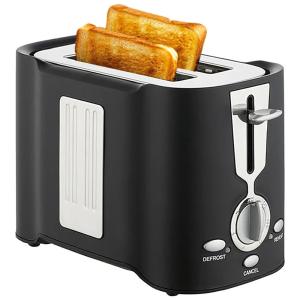 Torradeira 2 Fatias, Aço Inoxidável, 800W, 110v, YAWALL, Preto