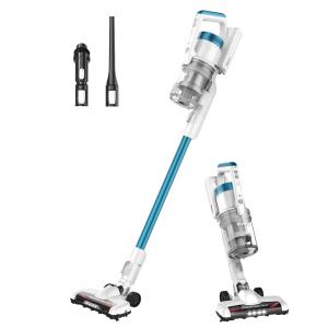 Aspirador de Pó sem Fio com Acessórios, Farol de LED e Sucção Potente, 110V, EUREKA, Branco