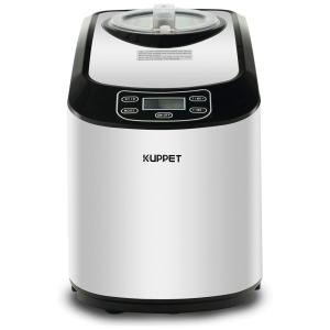 Sorveteira 1,4 Litros Temporizador de Desligamento Automático LCD Fácil de Limpar, KUPPET, Prateado