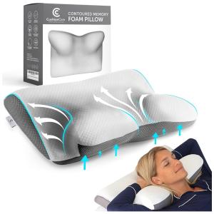 Travesseiro Ortopédico para Cervical com Memória Ergonômica 60 x, 1 UN, CUSHIONCARE, Branco
