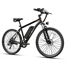 Bicicleta Elétrica Jasion EB5 Dark 1000W Motor Brushless Bateria Removível 360Wh Pneus 66cm 7 Marchas Suspensão Dianteira 110V