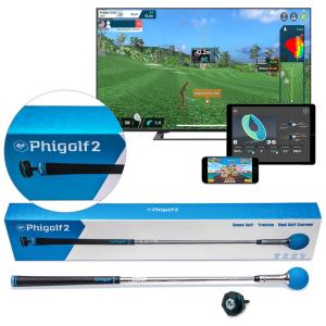 Simulador de Golfe com Sensor de Movimento Inteligente, Swing Stick e Compatível com Android, iOS, WGT e E6 Connect Series, PHIGOLF F2