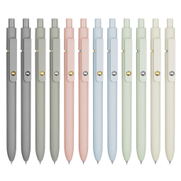 Conjunto 12 canetas em gel UIXJODO Morandi dourado e prateado ponta fina 0,5 mm tinta preta