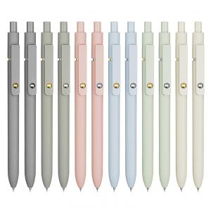 Conjunto 12 canetas em gel UIXJODO Morandi dourado e prateado ponta fina 0,5 mm tinta preta