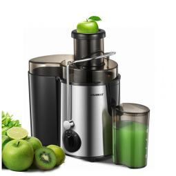 Centrífuga de Frutas com 3 Velocidades, Aço Inoxidável, 400W, 110v, HOUSNAT, Cinza