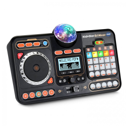 Toca Discos DJ KidiStar sem Fio com Bluetooth para Crianças de 5 a 10 Anos, VTECH, Preto