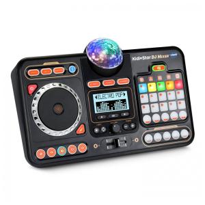 Toca Discos DJ KidiStar sem Fio com Bluetooth para Crianças de 5 a 10 Anos, VTECH, Preto