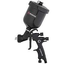 Pistola de Pintura Pulverizadora 600mL em Aço Inoxidável, INTERTOOL, Preto