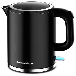 Chaleira Elétrica 1.7L com Controle de Temperatura e Desligamento Automático, 1500W, 110v, BONSENKITCHEN, Preto