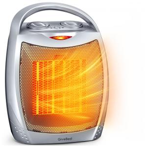 Aquecedor Cerâmico Portátil 1500W, 110V, GIVEBEST PCT 905, Cinza