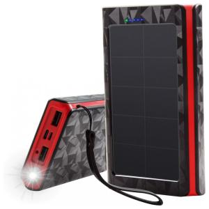 Powerbank 20000 mAh Carregador Solar LED Nautica Camping Vaigem