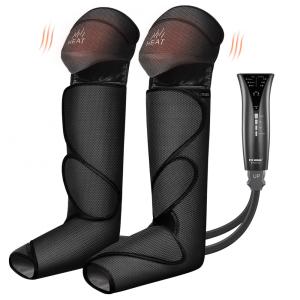 Massageador Elétrico de Compressão para Pernas e Pés 3 Modos e 3 Intensidades, FIT KING FT011, Preto