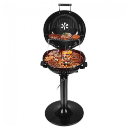 Churrasqueira Elétrica Portátil Serve 15 Porções com Grelha Removível, 110V Techwood, Preto