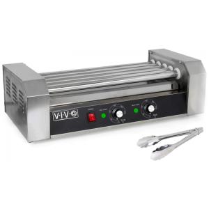 Máquina de Salsicha Profissional em Aço Inoxidável até 12 Unidades, 110v, VIVO HOTDG V005, Prateado