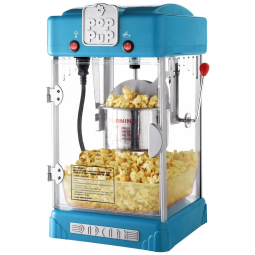 Pipoqueira Elétrica Retrô com Panela de 73 mL e 25 Sacos para Servir 110V 330W, Great Northern, Azul