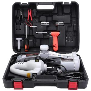 Macaco Elétrico Automotivo Hidráulico Kit de Emergência, Suporta até 3 Toneladas, SIMPLEOUT, Branco