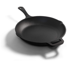 Frigideira de Ferro Fundido Pré Temperada, CHEF CHFL10, Preto