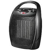 Aquecedor Ceramico Portatil Kismile Preto 750W 1500W 3 Modos Termostato Ajustavel Modelo PTC-902A 120V