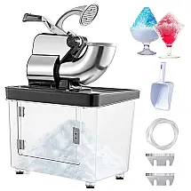 Máquina de Raspadinha Profissional, Produz 199 kg, H, 300W, 110v, VEVOR 110V Electric Ice Shaver, Preto
