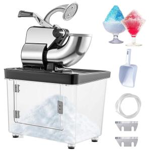Máquina de Raspadinha Profissional, Produz 199 kg, H, 300W, 110v, VEVOR 110V Electric Ice Shaver, Preto