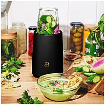 Liquidificador pessoal 12 peças Beautiful by Drew Barrymore 240W preto fosco 110V