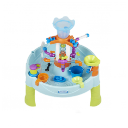 Mesa Interativa com Água com Tubos, Barco e Balde para Crianças de 2 a 6 Anos, LITTLE TIKES 650666M, Azul