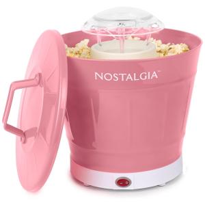 Pipoqueira Elétrica Faz até 8 Xicaras sem Óleo com Copo Medidor, 1040W 110V, Nostalgia, Rosa