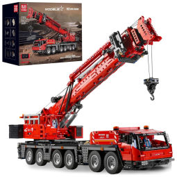 Kit de Construção Guindaste com 4460 Peças e Controle Remoto para Crianças e Adultos, Mould King, Vermelho
