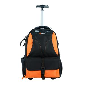 Bolsa de Ferramentas Organizadora com Rodas e 37 Compartimentos, KUNN, Laranja