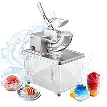Máquina de Raspadinha Slush VEVOR WF-A108S 300 kg/h 4 Lâminas Inox Caixa 50L 110V