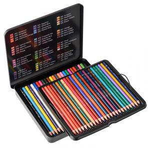 48 lápis de cor de alta qualidade para colorir para adultos, Série Soft Series para Artistas com Núcleos de Chumbo Vibrantes,RAAM REFINED
