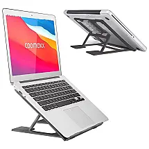 Suporte Ergonômico Laptop Ajustável Dobrável 25, 44Cm Black, COOMAXX, Preto
