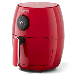 Fritadeira Elétrica de Ar Quente Compacta Topzee, 2,1 litros, 4 em 1, Assar, Grelhar, Reaquecer, 98% Menos Óleo, Controle de Temperatura