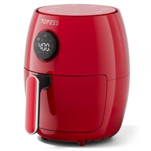 Fritadeira Elétrica de Ar Quente Compacta Topzee, 2,1 litros, 4 em 1, Assar, Grelhar, Reaquecer, 98% Menos Óleo, Controle de Temperatura