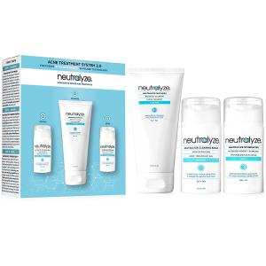 Neutralyze Kit Skincare para Tratamento de Acnes 3 Sets Limpa, Repara e Cuida 2% de ácido salicílico, ácido mandélico