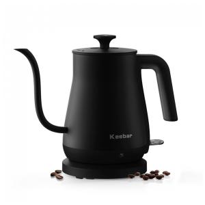 Chaleira Elétrica 0,8 L com Desligamento Automático, em Aço Inoxidável, 110V 1000W, Keebar XH W081, Preto Fosco