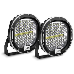 Farol de Milha LED Off Road 18cm 30000 Lúmens 12V, 24V À Prova Dágua e Queda, SAFEGO, Preto