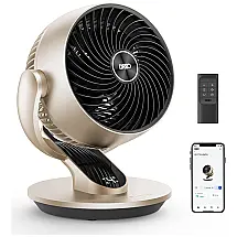 Ventilador de Mesa Inteligente com 4 Velocidades, 5 Modos, Temporizador, 52W 110V, Dreo, Dourado