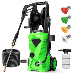 Lavadora de Alta Pressão Elétrica commowner Verde Escuro Mangueira 10 m 5000 PSI 3 GPM 1600 W