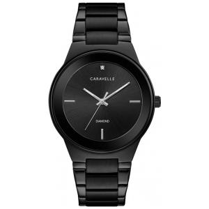 Relógio Masculino Analógico Quartzo de Aço Inoxidável, CARAVELLE 45D108, Preto