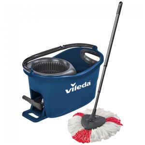 Mop Giratório com Balde de Centrifugação Vileda Turbo EasyWring, Azul