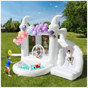 Parque Aquático Inflável com Piscina e Escorregador, Inflável e Portátil - Cessbong