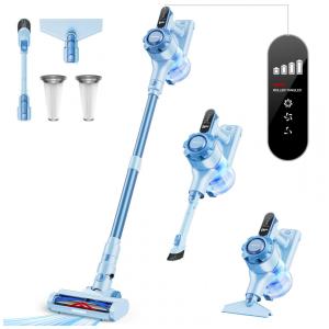 Aspirador de Pó Sem Fio Trucozie T350: Leve, Potente e Multifuncional, com 45min de Autonomia e Filtro de 5 Estágios - Azul