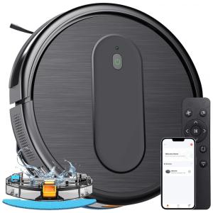 Aspirador de Pó Robô com Conexão via APP WI FI e Sucção Forte 2000PA, 110V, XIEBro K10, Preto