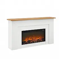 Lareira Elétrica Bowery Hill 163x99cm 1500W Chamas LED Console Móvel 110V