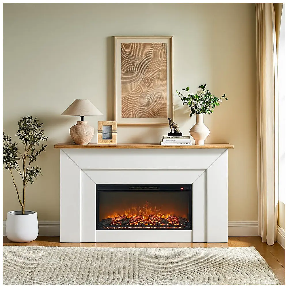 Lareira Elétrica Bowery Hill 163x99cm 1500W Chamas LED Console Móvel 110V — foto 2