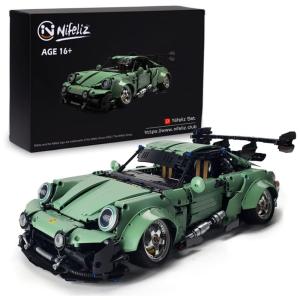 Kit de Construção Carro esportivo MOC Pr966 com 2435 Peças, Nifeliz, Verde