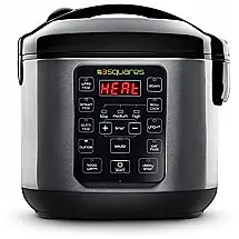 Panela de Arroz Elétrica 4.8L, com 12 Predefinições e Tela LCD, 110v, 3 SQUARES 3RC 3050, Preto